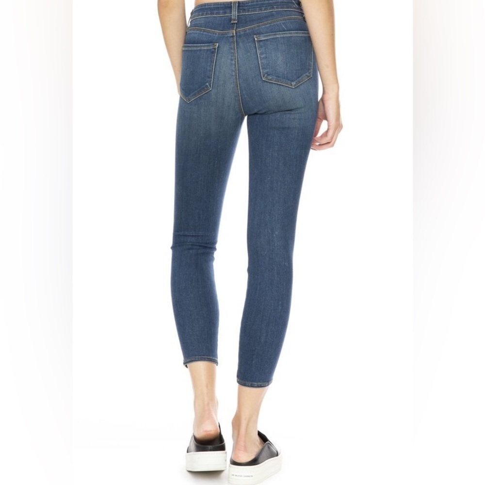 L’agence Margot Racer Stripe High Rise Ankle Skinny Neptune 25 - Picture 3 of 8